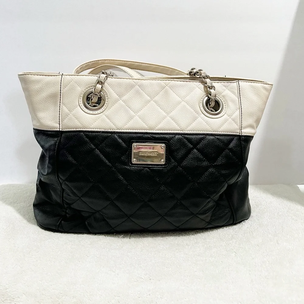 Nine West 2 Strap Shoulder Satchel Bag Career Travel Business Office